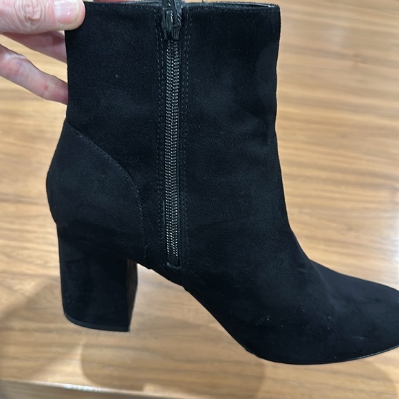 Faux suede ankle boots with zipper detail - Picture 8 of 11